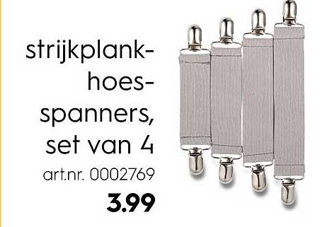 strijkplankhoes-spanners, set van 4