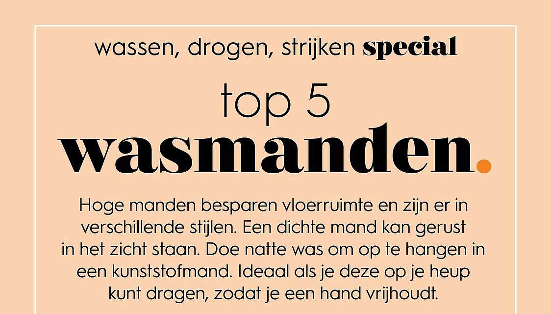 top 5 wasmanden.