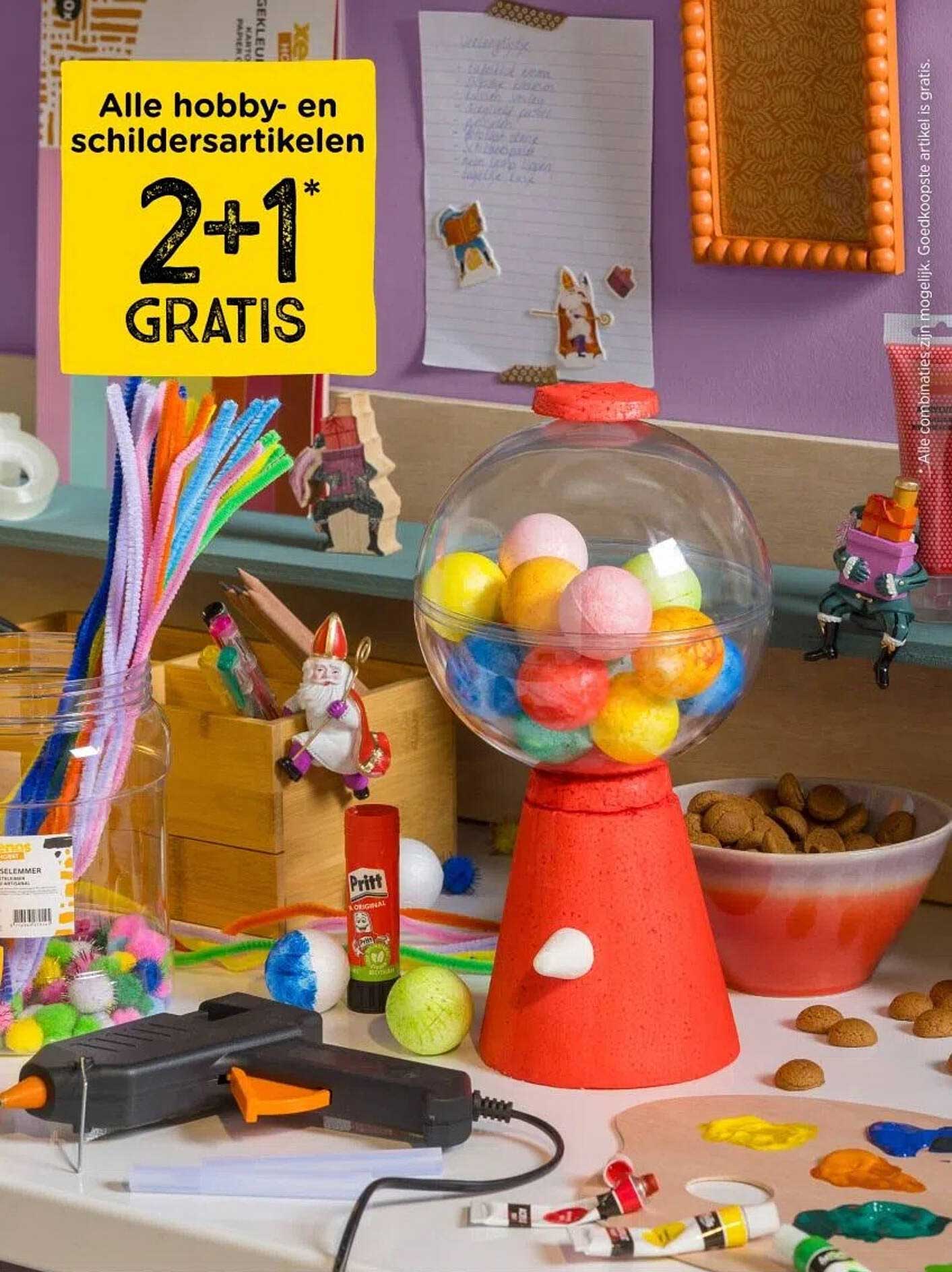 Alle hobby- en schildersartikelen 2+1* GRATIS