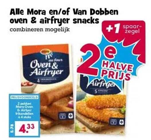 Alle Mora en/of Van Dobben oven & airfryer snacks