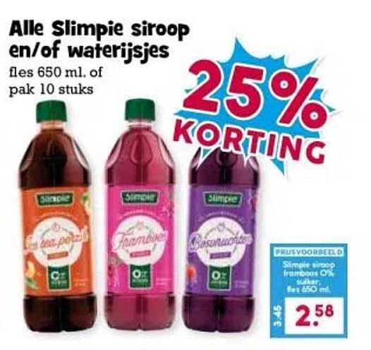 Alle Slimpie siroop en/of waterijsjes