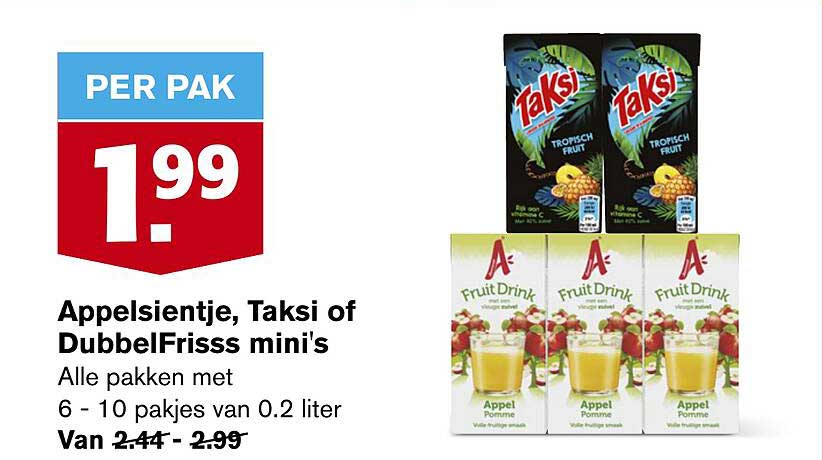 Appelsientje, Taksi of DubbelFrisss mini's