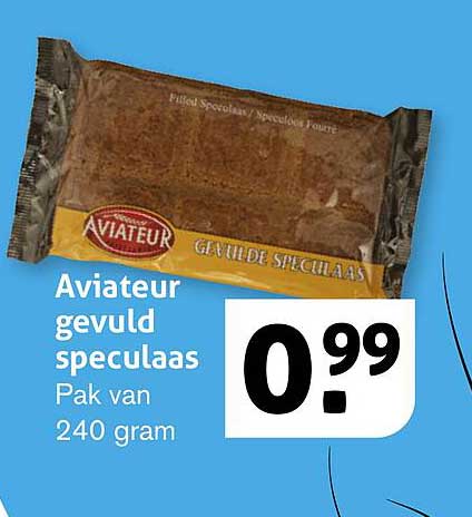 Aviateur gevuld speculaas