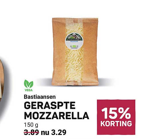 Bastiaansen GERASPTE MOZZARELLA