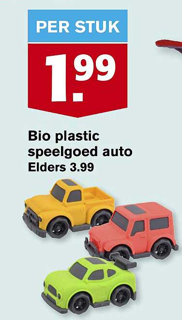 Bio plastic speelgoed auto