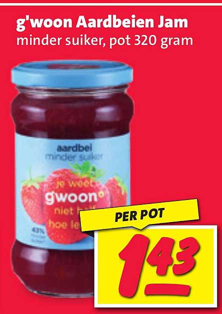 g'woon Aardbeien Jam