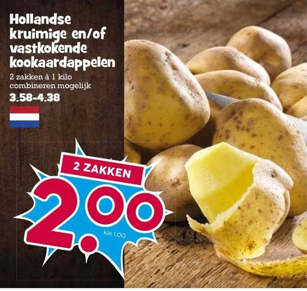 Hollandse kruimige en/of vastkokende kookaardappelen