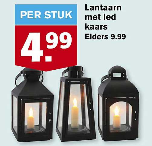 Lantaarn met led kaars