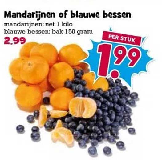 Mandarijnen of blauwe bessen