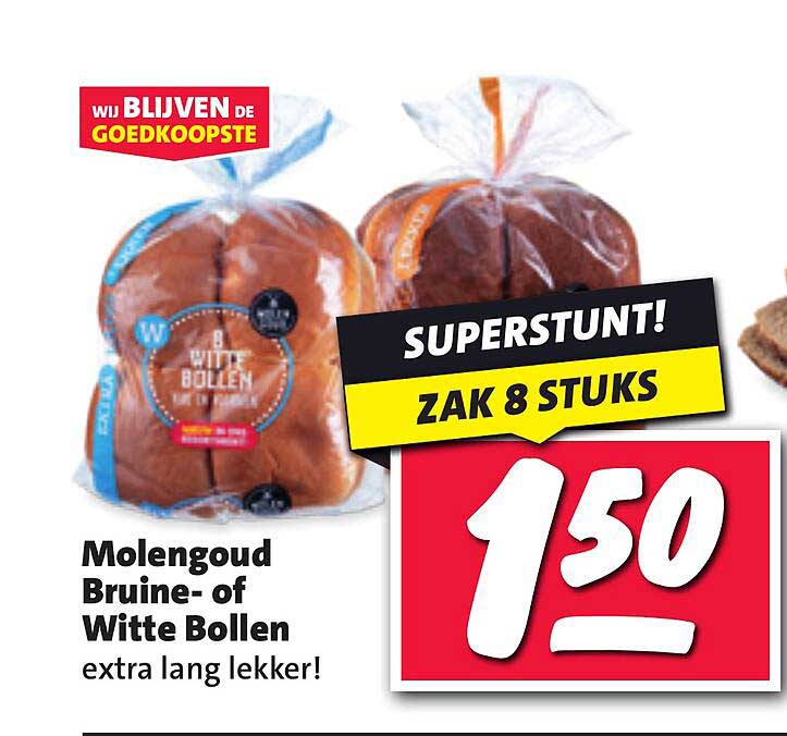 Molengoud Bruine- of Witte Bollen