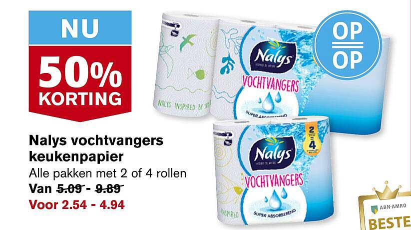 Nalys vochtvangers keukenpapier