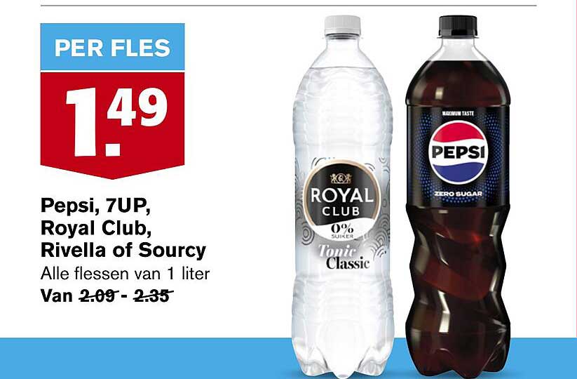 Pepsi, 7UP, Royal Club, Rivella of Sourcy