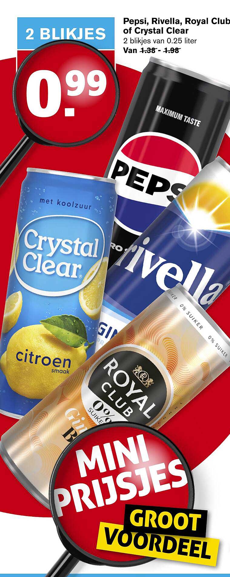 Pepsi, Rivella, Royal Club of Crystal Clear