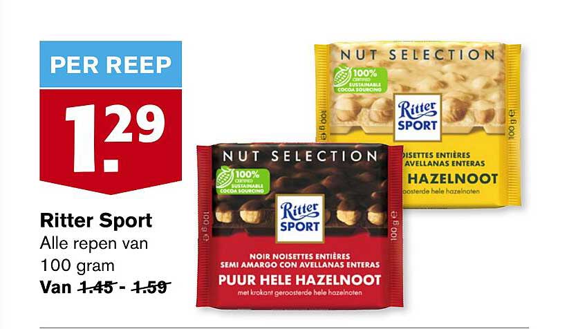 Ritter Sport Nut Selection  Puur Hele Hazelnoot