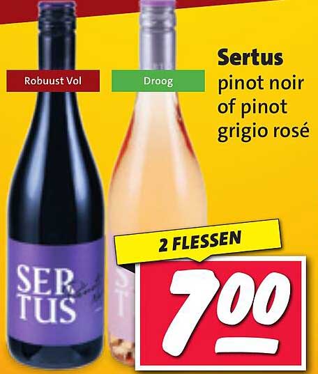 Sertus pinot noir of pinot grigio rosé