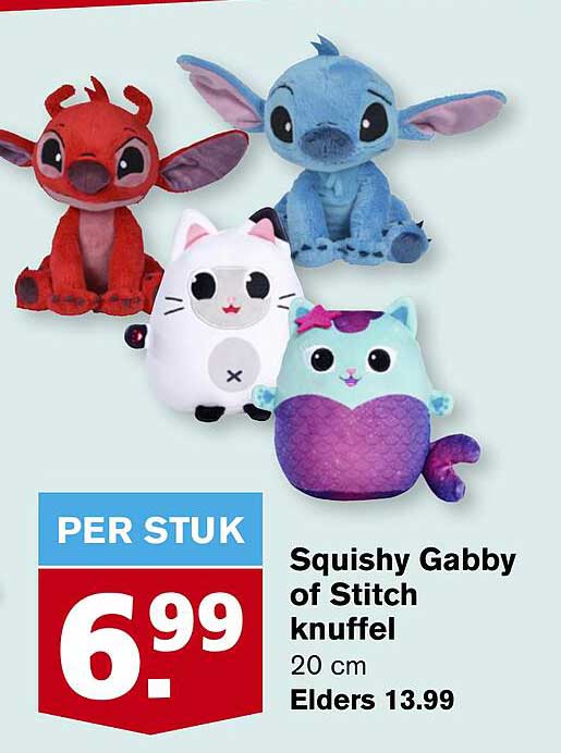 Squishy Gabby of Stitch knuffel