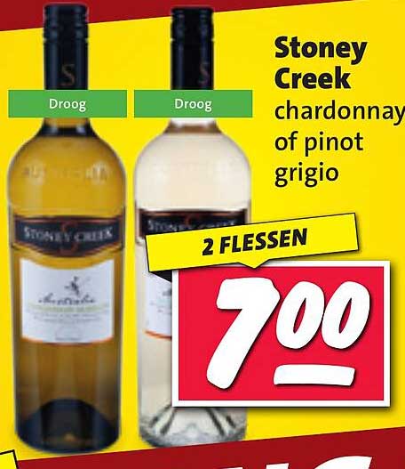 Stoney Creek chardonnay of pinot grigio