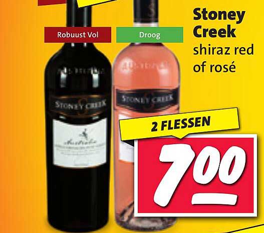 Stoney Creek shiraz red of rosé