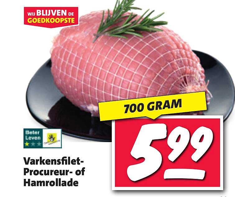 Varkensfilet-Procureur- of Hamrollade