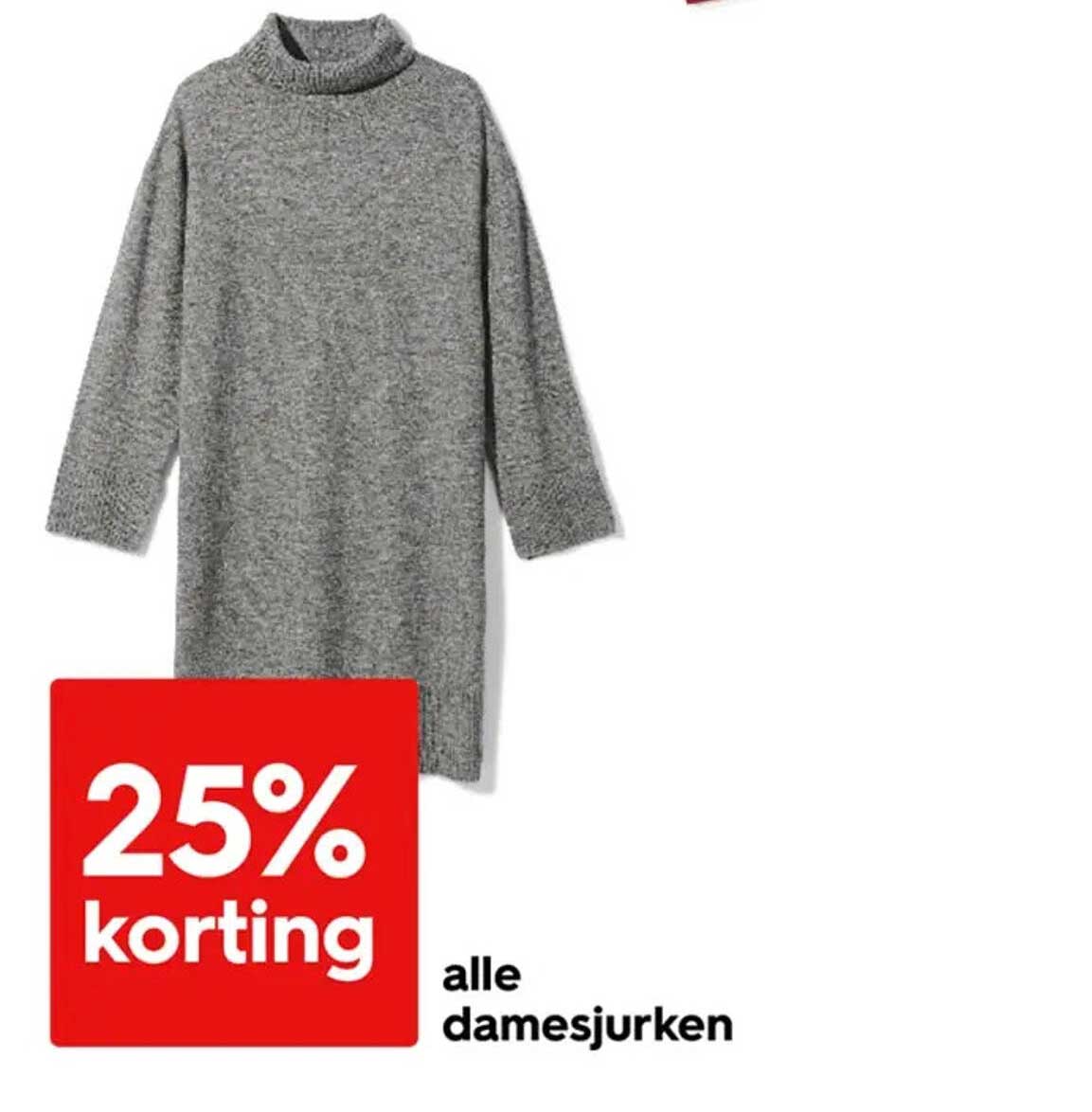 25% korting alle damesjurken