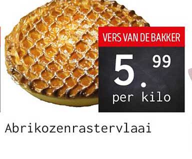 Abrikozenrastervlaai