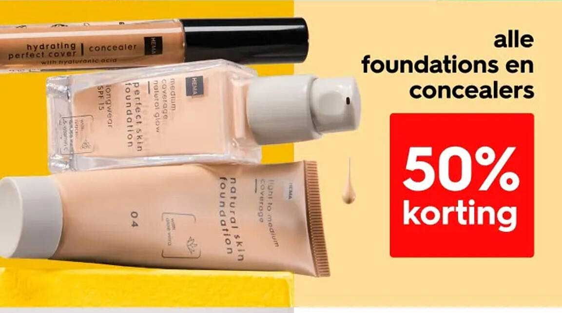 alle foundations en concealers