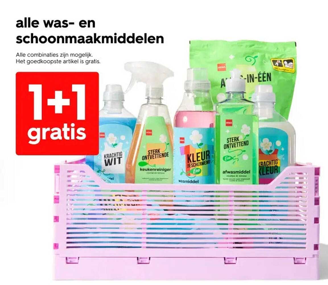 alle was- en schoonmaakmiddelen