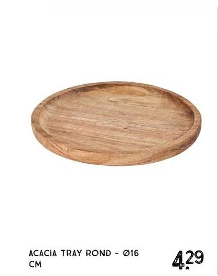 ACACIA TRAY ROND - Ø16 CM