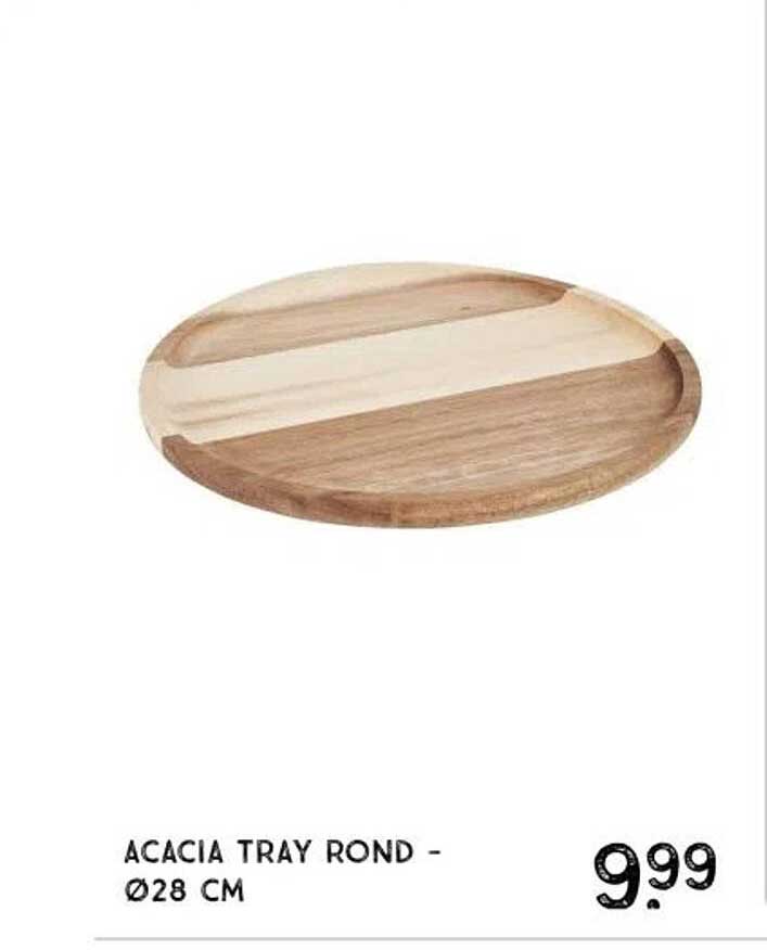 ACACIA TRAY ROND - Ø28 CM