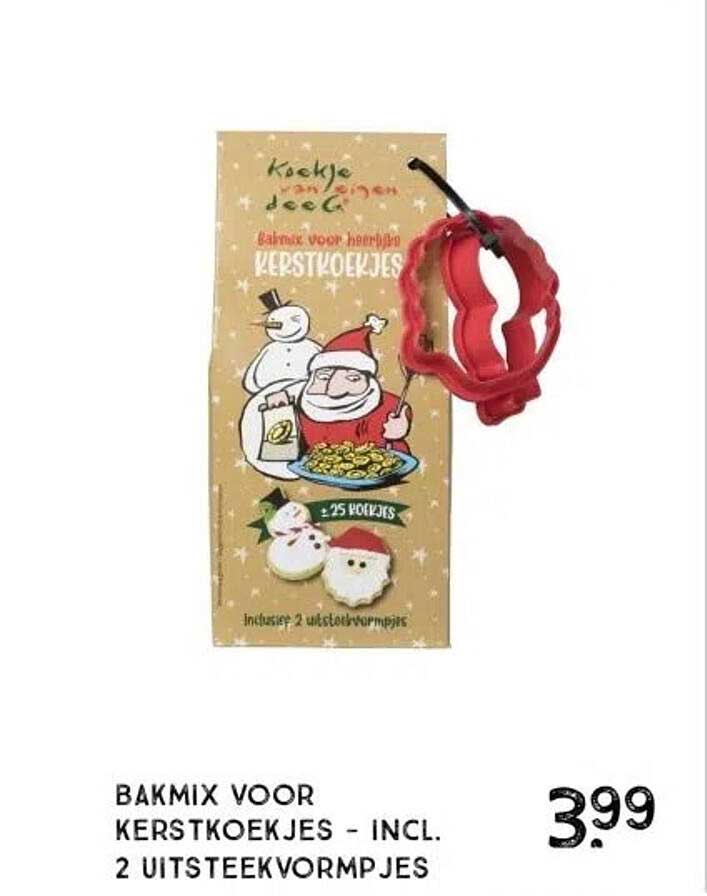 BAKMIX VOOR KERSTKOEKJES - INCL. 2 UITSTEKVORMPJES