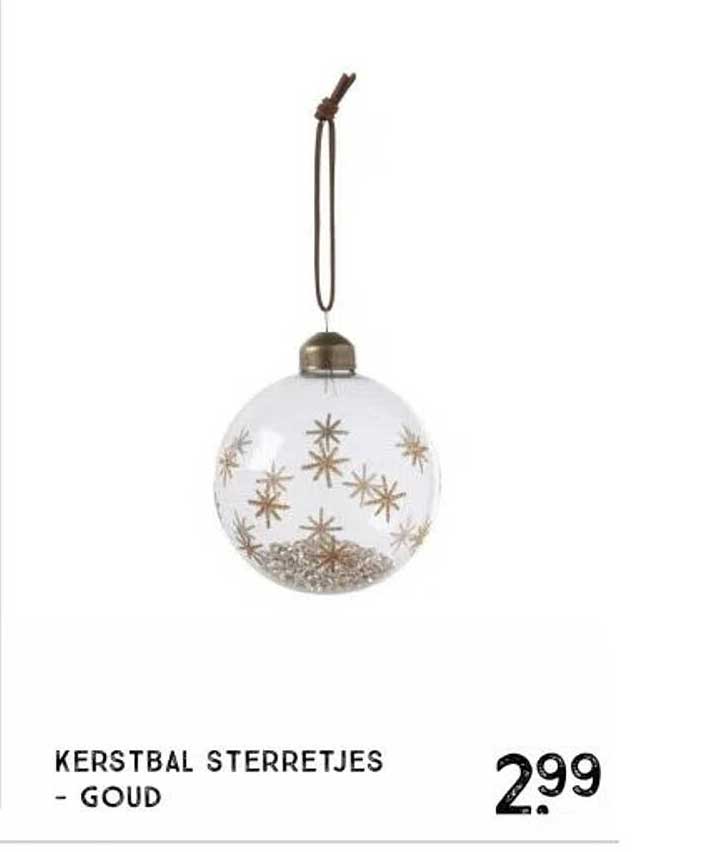 KERSTBAL STERRETJES - GOUD