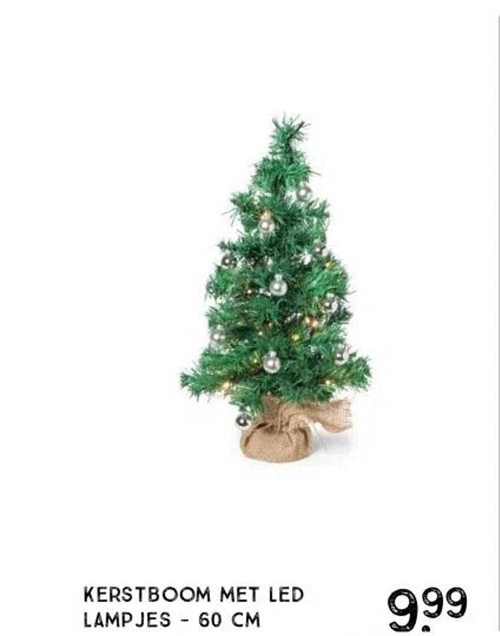 KERSTBOOM MET LED LAMPJES - 60 CM