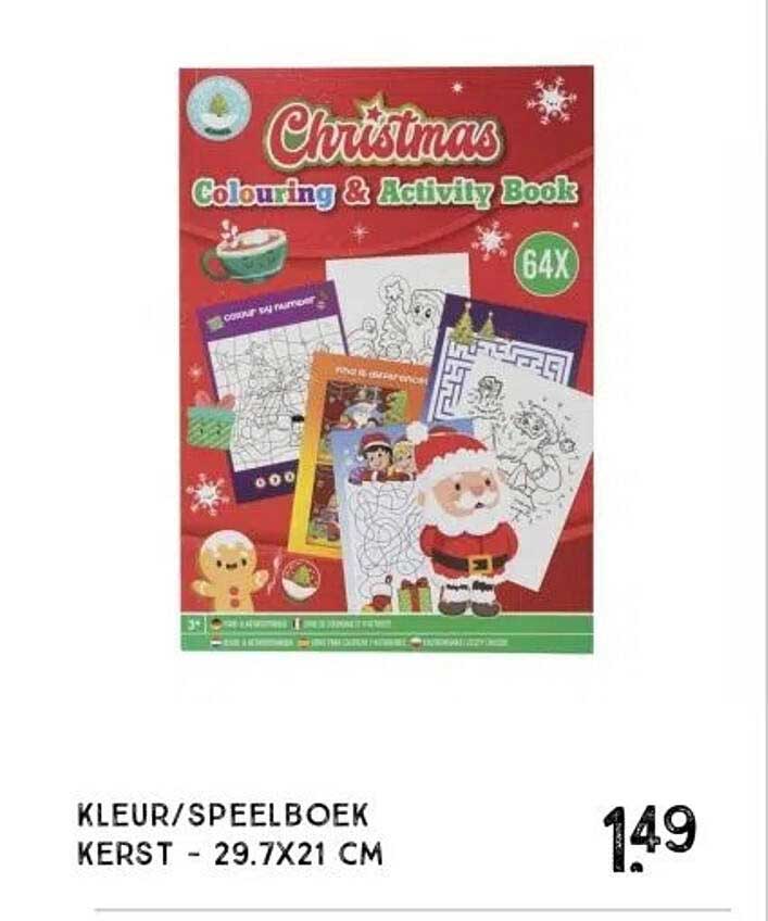 KLEUR/SPEELBOEK KERST - 29.7X21 CM