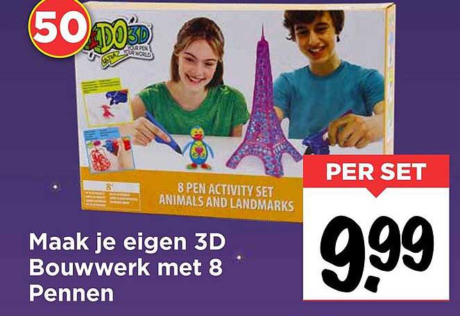 Maak je eigen 3D Bouwwerk met 8 Pennen