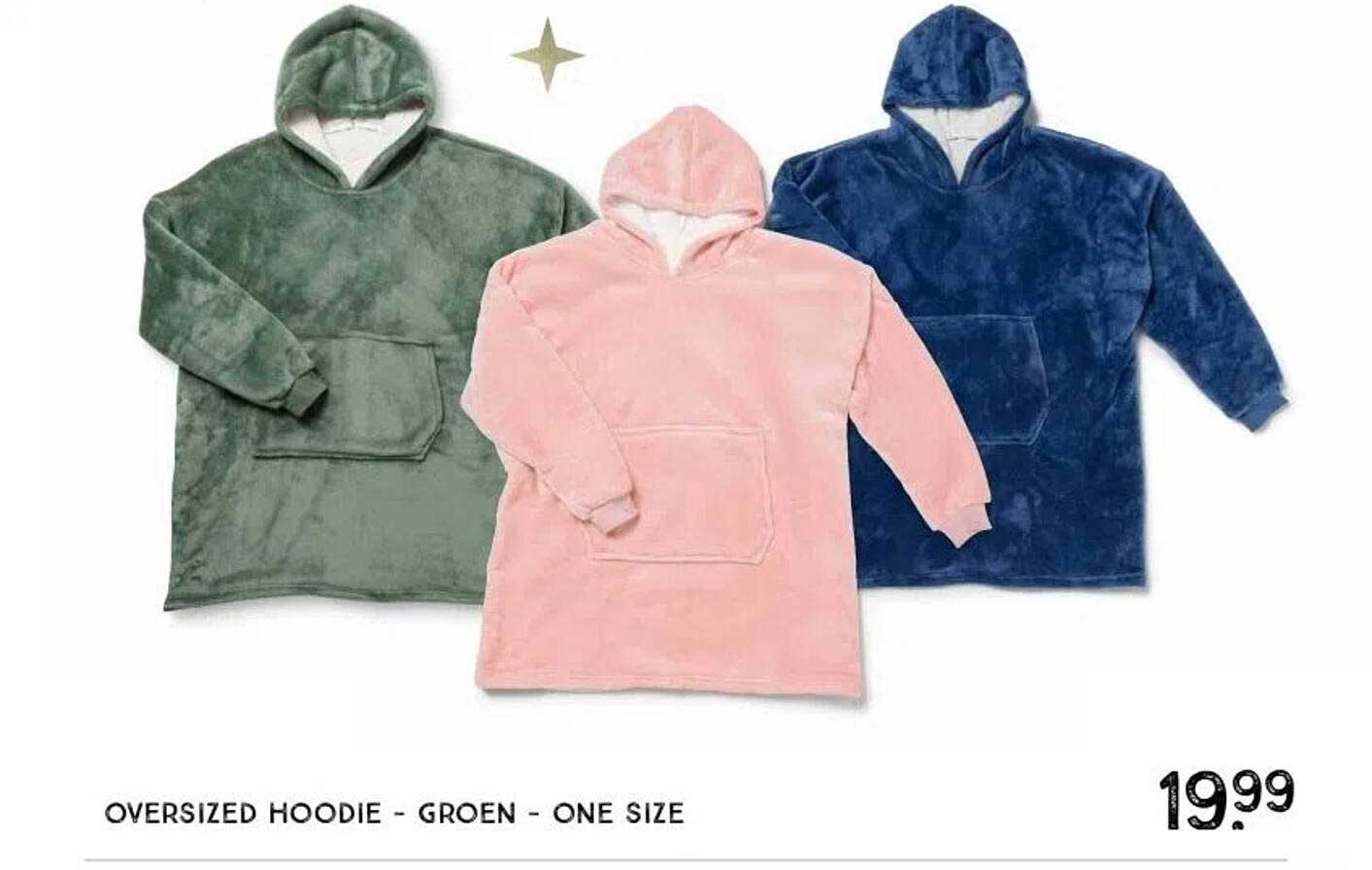 OVERSIZED HOODIE - GROEN - ONE SIZE