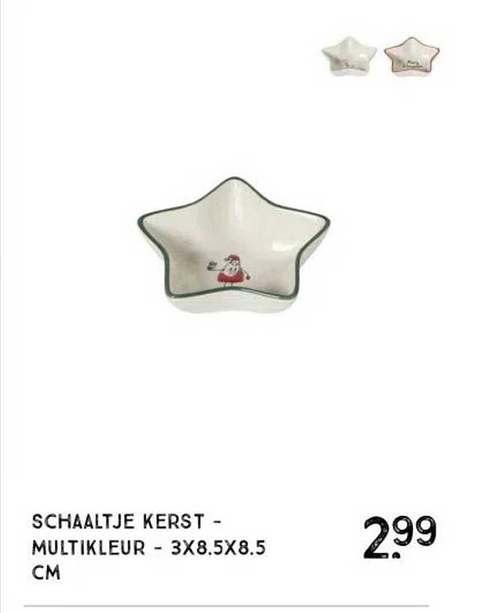 Schaaltje Kerst - Multikleur