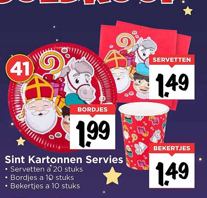 Sint Kartonnen Servies