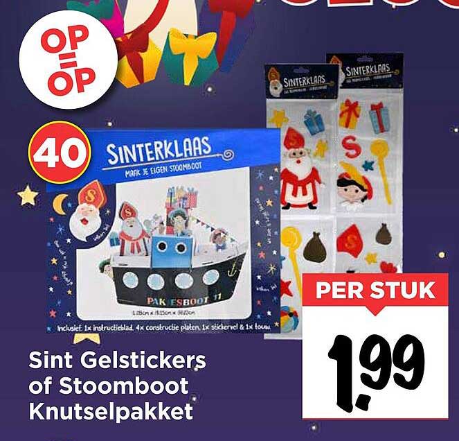 Sinterklaas Maak je eigen Stoomboot Knutselpakket