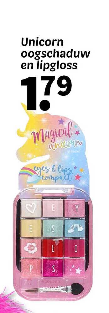 Unicorn oogschaduw en lipgloss