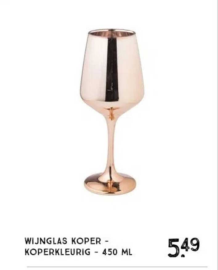 WIJNGLAS KOPER - KOPERKLEURIG