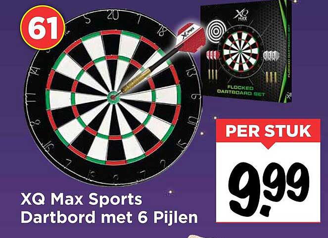 XQ Max Sports Dartbord met 6 Pijlen