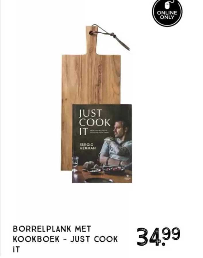 BORRELPLANK MET KOOKBOEK - JUST COOK IT