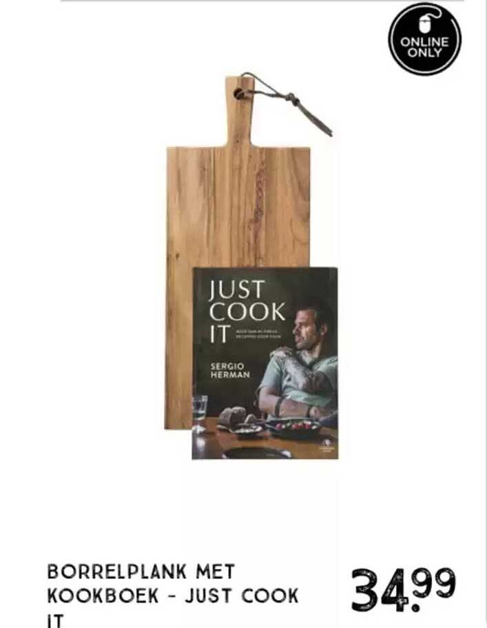 BORRELPLANK MET KOOKBOEK - JUST COOK IT