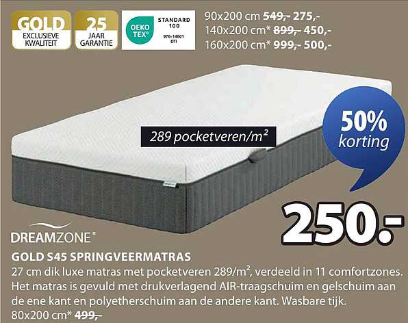 DREAMZONE GOLD S45 SPRINGVERMATRAS