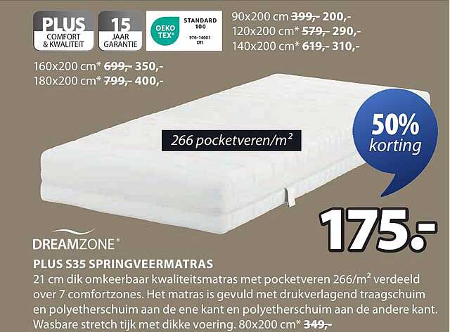 DREAMZONE PLUS S35 SPRINGVEERMATRAS