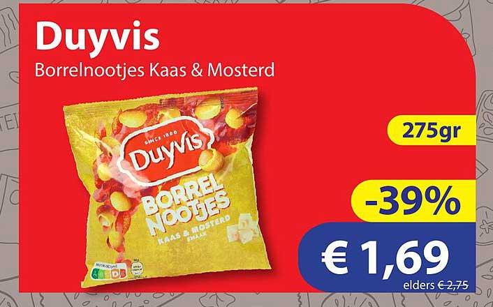 Duyvis Borrelnootjes Kaas & Mosterd