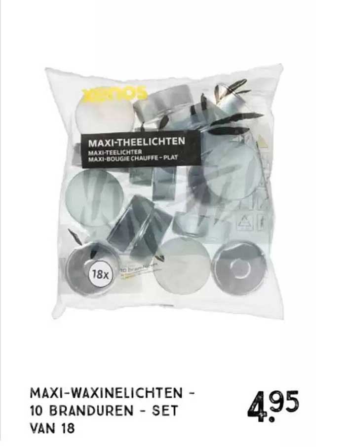 MAXI-WAXINELICHTEN - SET VAN 18