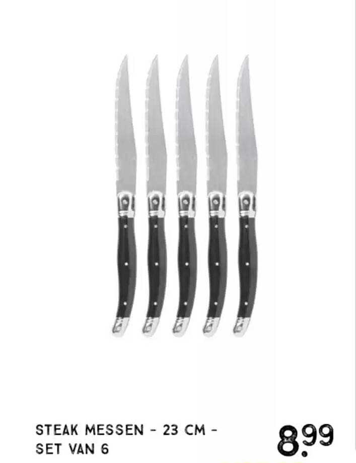 STEAK MESSEN - 23 CM - SET VAN 6