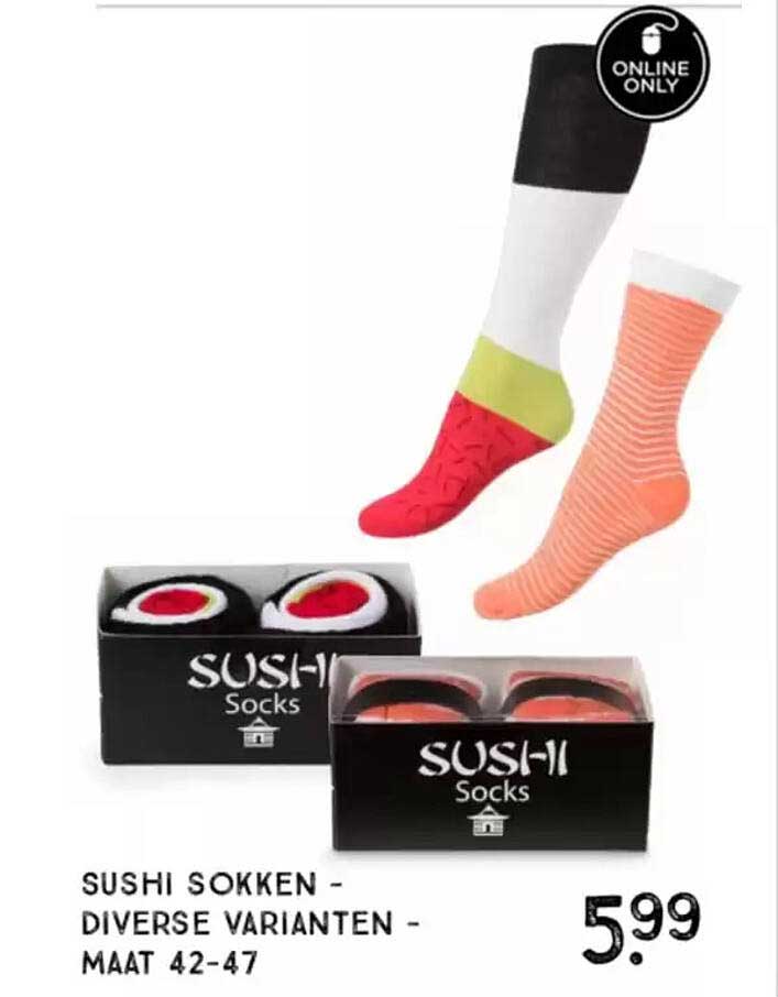 SUSHI SOKKEN - DIVERSE VARIANTEN - MAAT 42-47