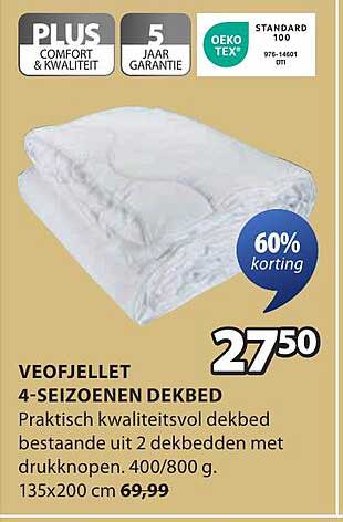 VEOFJELLET 4-SEIZOENEN DEKBED